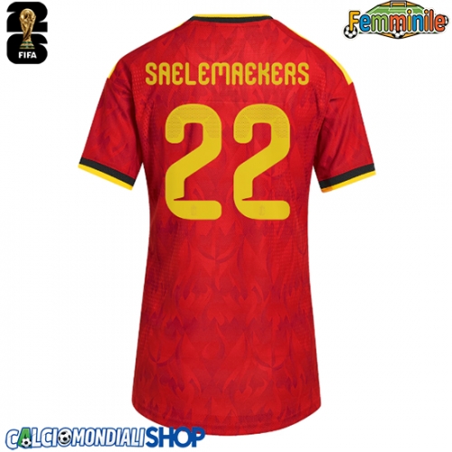 Maglie da calcio Belgio Alexis Saelemaekers #22 Prima Maglia Femminile Mondiali 2026  Manica Corta